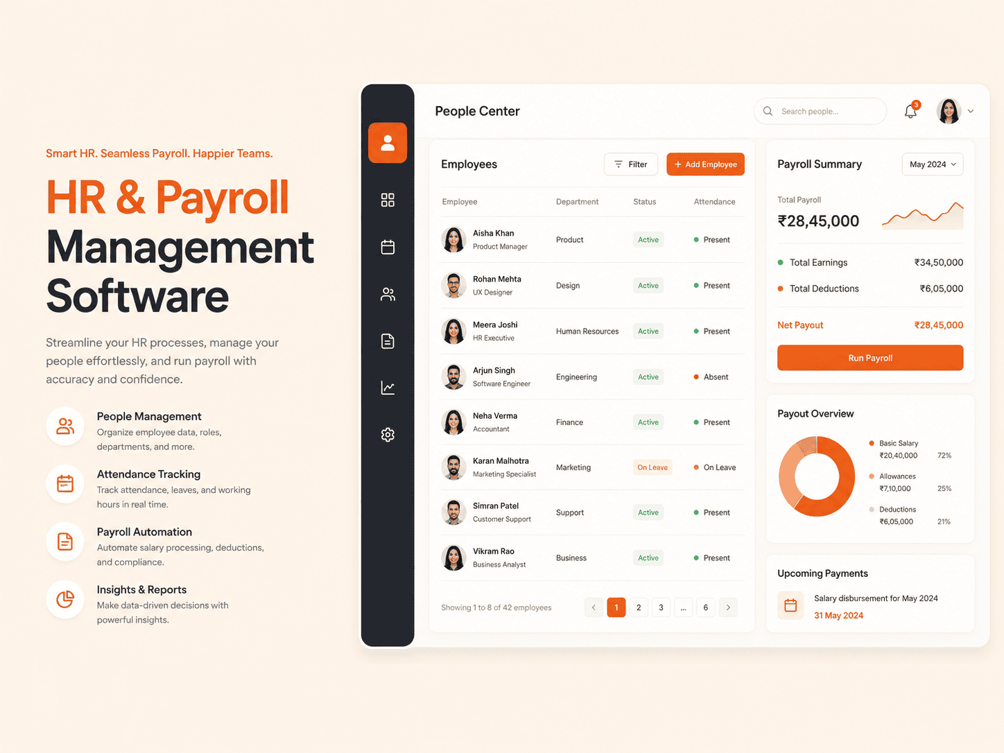 HR & Payroll Management Software HedyDigital
